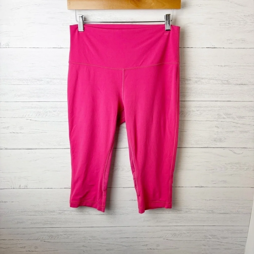 Lululemon 2022 Align High-Rise Crop 17" Sonic Pink Yoga Leggings 10 - Picture 3 of 11